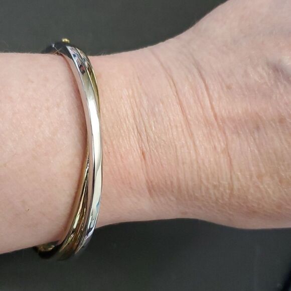 **Final Sale** Gold tone and silver tone bracelet - Picture 2 of 10